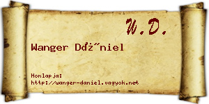 Wanger Dániel névjegykártya